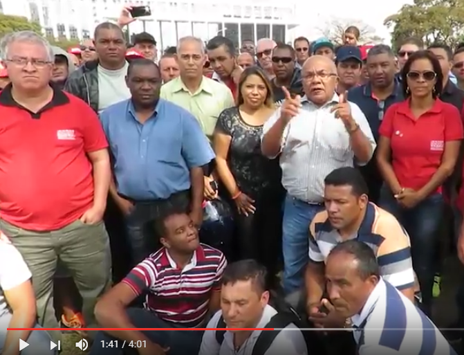 Vídeo: No Dia do Vigilante, trabalhadores protestam em frente ao GDF
