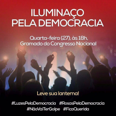 Iluminaço pela democracia: população se mobiliza contra o golpe